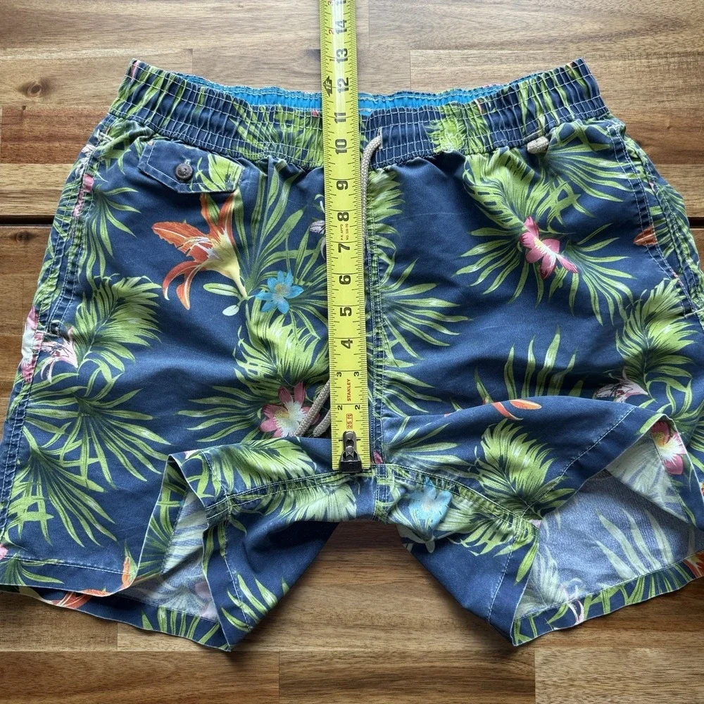 Polo Ralph Lauren Mens Traveler Swim Shorts Tropical Floral Pattern Size Medium